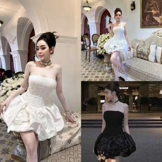  Đầm body  chuẩn thiết kế cao cấp sang trọng thân ôm cúp ngực chân váy bèo phông xoắn ốc cho nàng đi tiệc 