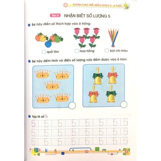 Sách - Bé Vui Học Toán (Dành Cho Trẻ Mẫu Giáo 5 - 6 Tuổi)