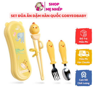 Free Ship 🎁🎁🎁 Set đũa ăn dặm cho bé hãng Goryeobaby nhập khẩu Hàn Quốc giúp bé tự lập
