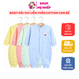 Body dài tay liền thân cotton cho bé trai và gái sơ sinh từ 3-12kg, hàng đẹp xuất nhật (trả lại shop nếu không vừa)