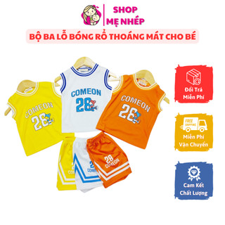 Quần áo trẻ em mùa hè, bộ ba lỗ hình bóng rổ cho bé chất liệu thông hơi, thoáng khí, thấm hút mồ hôi tốt (MK01)