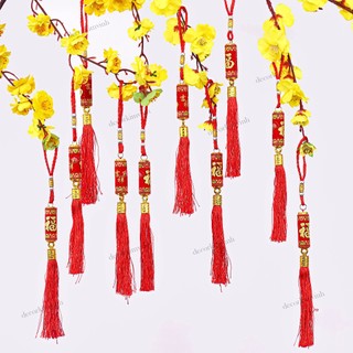 Bộ 8 pháo giả treo cành mai đào trang trí tết