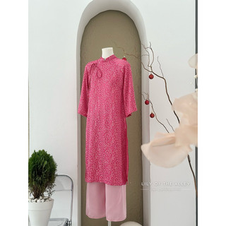 Set áo dài cách tân gấm hoa Lily