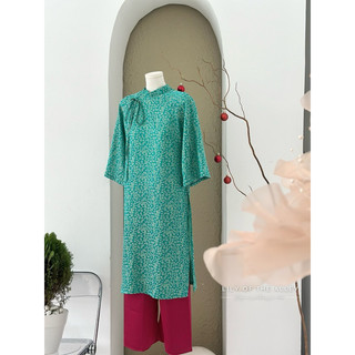 Set áo dài cách tân gấm hoa Lily