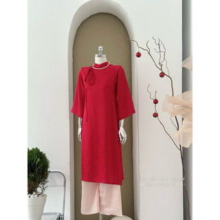 Set áo dài cách tân gấm hoa Lily