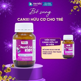 NextG Cal Kids MBc Viên nhai bổ sung canxi hữu cơ cho trẻ - Hộp 30 viên