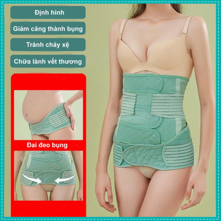 Bộ Đai Nịt Bụng Sau Sinh + Đai Nịt Hông Cao Cấp Có Đủ Size - Giúp Định Hình Vòng Eo và Hông Dành Cho Nữ
