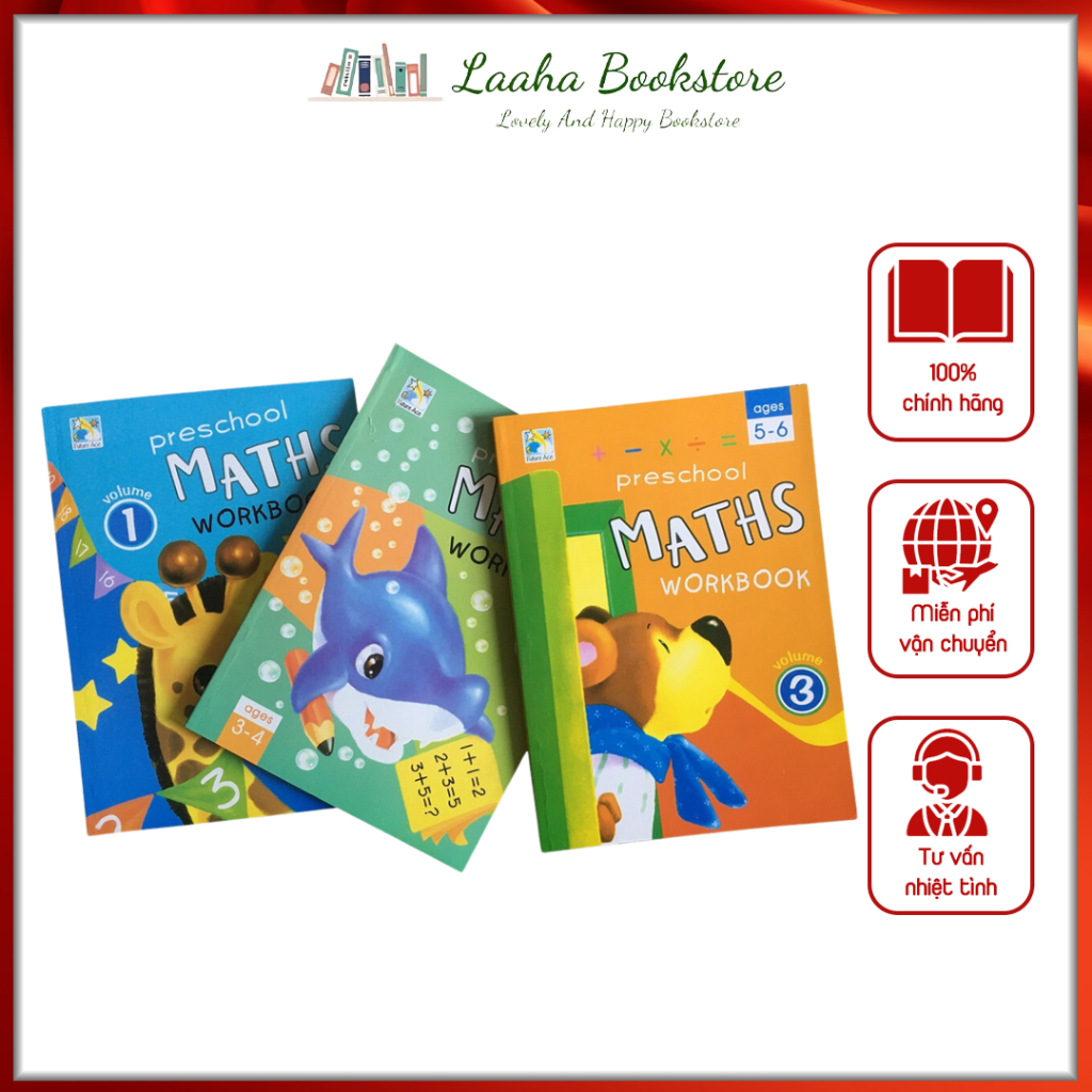 Sách - Preschool Maths workbook 3 cuốn