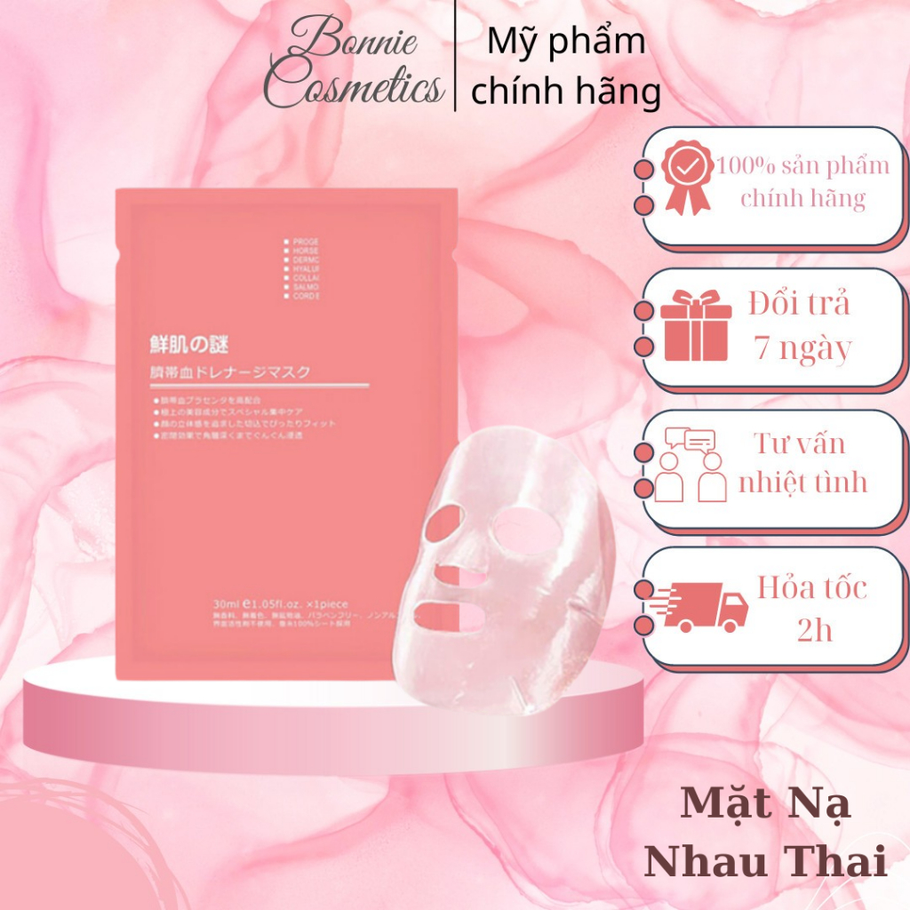 Mặt Nạ Tế Bào Gốc Nhau Thai Cuống Rốn Rwine Beauty Giúp Căng Bóng Da 1 Miếng - Bonniecosmetics