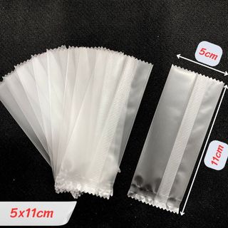 Set 100 túi size 5x11 cm trắng mờ túi hàn miệng đựng trà hoa bánh kẹo Túi đựng bánh, bao bì kẹo, túi đựng trà hoa