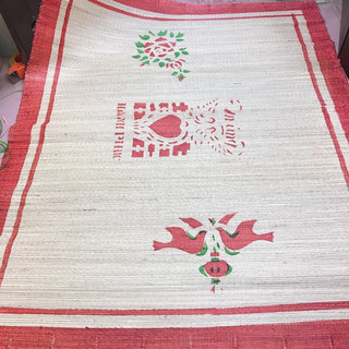 Chiếu cói in hoa 1m5x1m9
