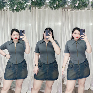 [Bigsize 60-90kg] Áo dây kéo bigsize