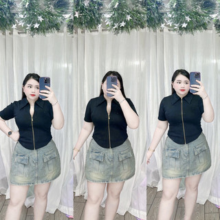 [Bigsize 60-90kg] Áo dây kéo bigsize