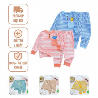 Đồ Thu Đông Thun Lạnh Dài Tay Cho Bé Trai Bé Gái 8-22kg Bé Xinh Shop  Đồ Bộ Tay Dài Thu Đông Cho Bé DÀI SỌC MỚI