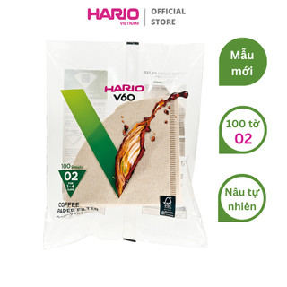 Giấy lọc cà phê hario v60 100 tờ v60 paper filter vcf-02-100m