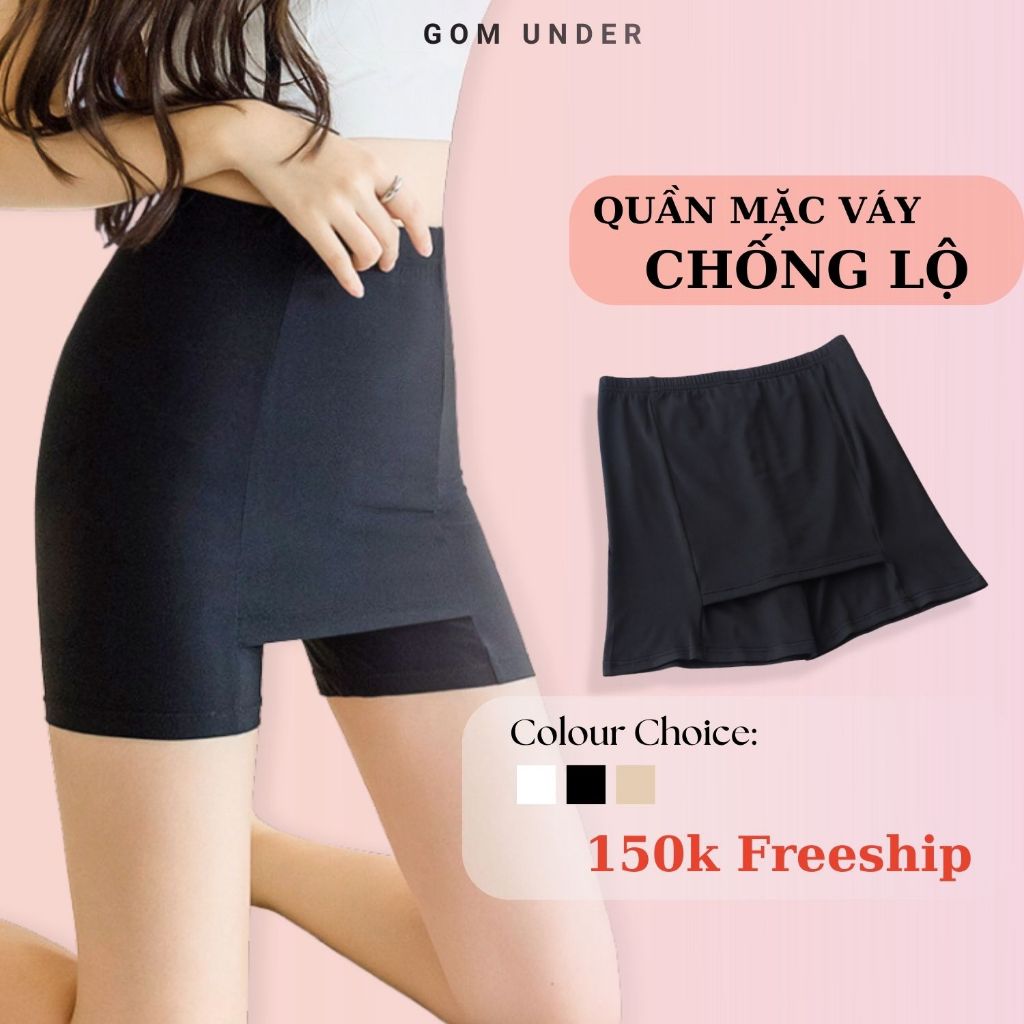 Quần bảo hộ nữ mặc váy thiết kế hai lớp co giãn thời trang cho nữ GOM UNDER - SA-MV11