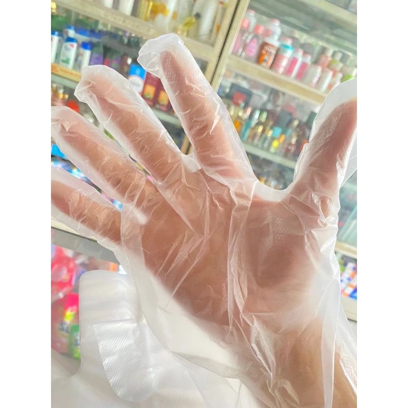 bao tay nilon sử dụng hàng ngày bảo vệ da tay loại dẻo tốt 1 bịch 100g