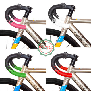 Dây quấn ghi đông vân carbon 3K hai màu cho xe đạp đua