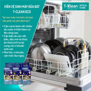 (MRB) Hộp 4 Viên vệ sinh máy rửa chén bát T-Clean sạch nhờn, sạch bẩn, sạch căn mỡ