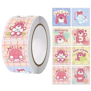 Sticker 1k - lẻ 50-100 sticker gấu dâu siêu cute dễ thương