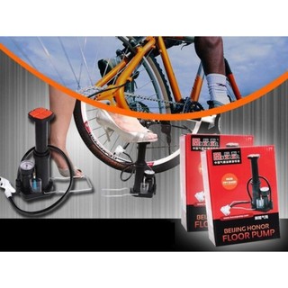 Bơm hơi đạp chân mini Honor, Bơm xe đạp, xe máy, bóng, bể bơi nhỏ gọn bỏ vừa cốp xe