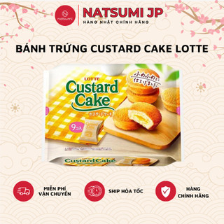 Bánh xốp bông lan trứng nhân kem xốp Custard nội địa Nhật Bản gói 9 cái thơm ngon
