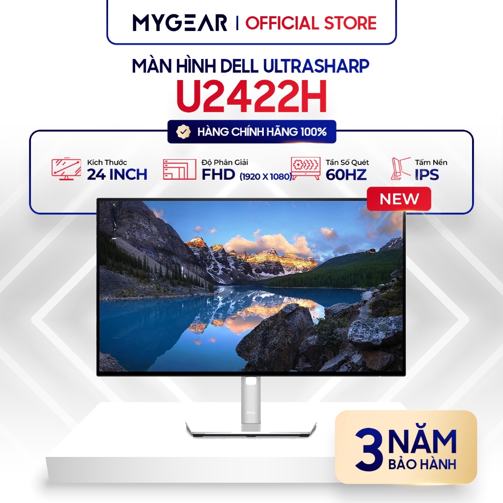 Màn hình đồ họa Dell Ultrasharp U2422H 24" FHD IPS 60Hz Chính Hãng- Bảo hành 24 tháng