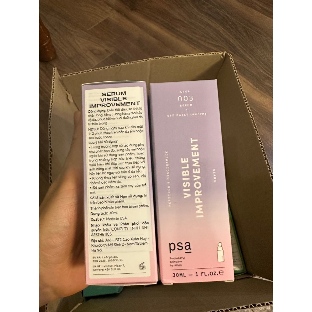 PSA Skin VISIBLE IMPROVEMENT SERUM – Serum điều tiết dầu, thu nhỏ lỗ chân lông và phục hồi da