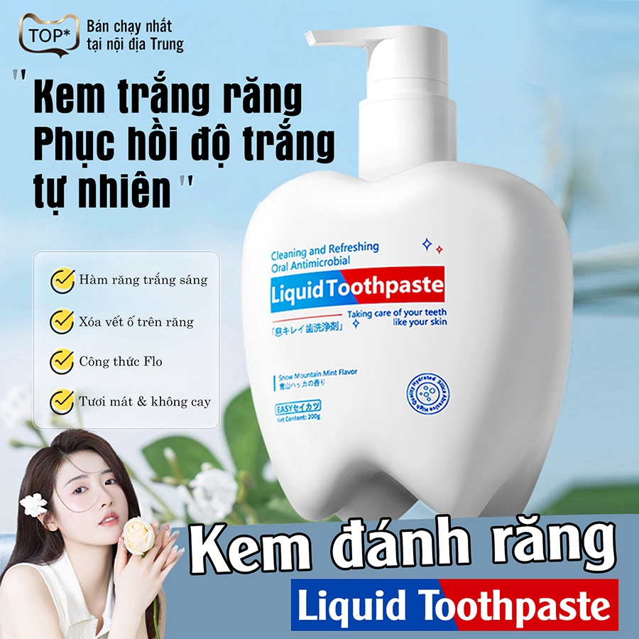 Kem Đánh Răng Liquid YANTIANMEIXI Tăng Cường Men Răng Hương Bạc Hà Thơm