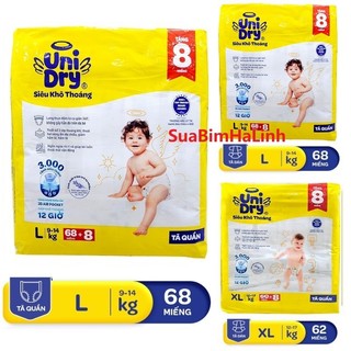 Bỉm/Tã Quần/Dán Unidry [M76, L68, XL62, XXL56]....