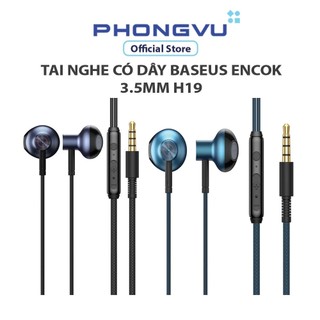 Tai nghe có dây baseus encok 3.5mm h19 - bảo hành 12 tháng