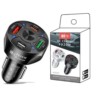 Tẩu Sạc Xe Ô Tô Chia 4 Cổng USB 66W, Cổng Quick Charge 3.0 | Kích Thước Nhỏ Gọn, Sạc Nhanh, Dòng Điện Ổn Định