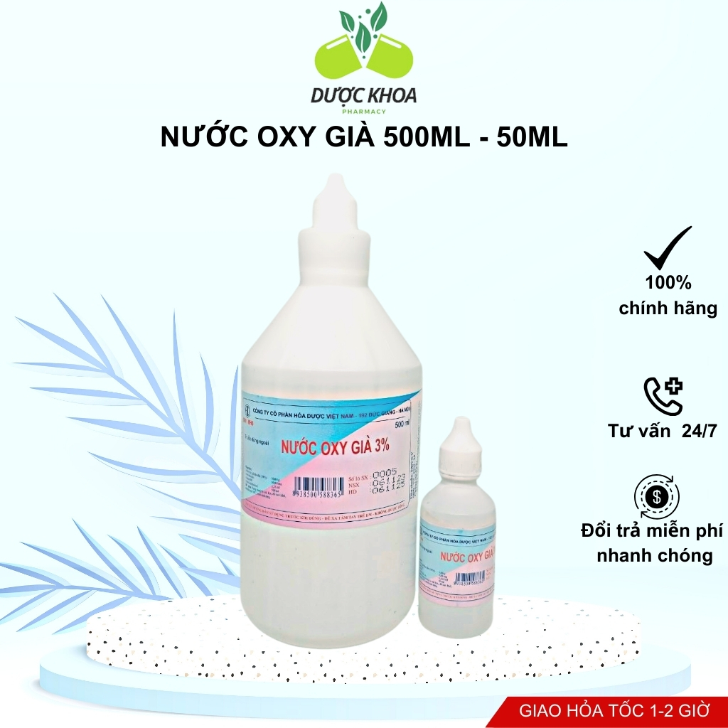 oxy già 3% rửa vết thương