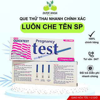 Que thử thai 2 vạch chính xác cao, che tên thử thai nhanh, chuẩn Quicktest