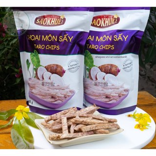 Khoai môn sấy Sao Khuê không đường, vị tự nhiên. Khoai môn sấy mộc, ăn vặt healthy được sấy từ khoai môn loại 1.