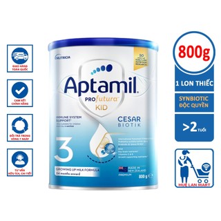 [CHÍNH HÃNG] Sữa Bột Aptamil Profutura Kid New Zealand 3 Growing up Milk Formula 800g