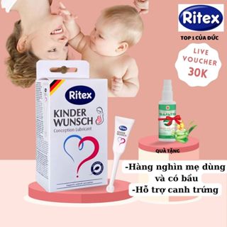 Gel bôi trơn, tuýp tạo môi trường Ritex Kinderwunsch hỗ trợ mang thai tự nhiên hộp 8 tuýp 4ml