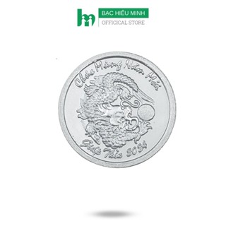 Đồng bạc Cạo Gió Rồng 2024 Bạc Ta Nguyên Chất S99 Đường Kính 3cm Chính Hãng BẠC HIỂU MINH XDG32
