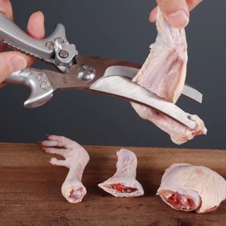 ( Hàng Nhật ) Kéo Cắt Gà Không Gỉ Mạnh Mẽ, Kéo Thép Cắt Xương Cắt Thịt Cao Cấp Siêu Bền, Kéo Nhật Làm Bếp Đa Năng