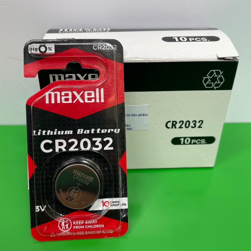 5 viên Pin Maxell CR2032, CR2025, CR2016 Siêu bền, pin cmos, pin chìa khóa xe ( Vỉ 1 viên, đỏ )