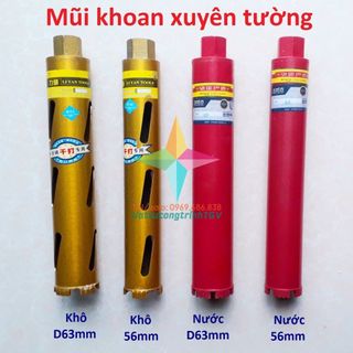 Mũi khoan rút lõi xuyên tường D56mm - D63 mm