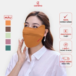 Khẩu trang CARDINA chống tia UV lõi bông hoạt tính lọc không khí làm mát thiết kế che vùng da mắt nhạy cảm 4KTKK01
