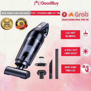 Máy hút bụi cầm tay mini không dây DELADEP, hút bụi giường, ô tô lực, hút siêu mạnh 20.000PA bảo hành 12 tháng