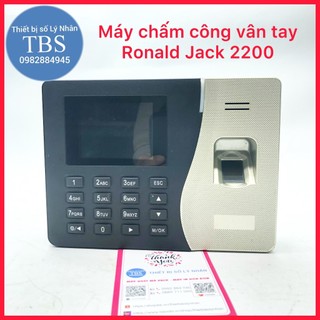 Máy chấm công vân tay và thẻ cảm ứng RONALD JACK 2200 (Hàng chính hãng, đã qua sử dụng, bảo hành lâu dài)