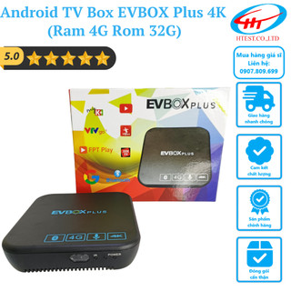 Android tv box evbox plus chuẩn 4k kết nối bluetooth