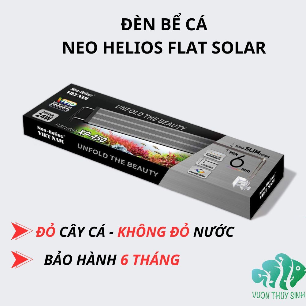 Đèn bể cá Neo Helios Flat Solar lên màu cây cá cực đỉnh ( Bảo hàng 6 tháng)