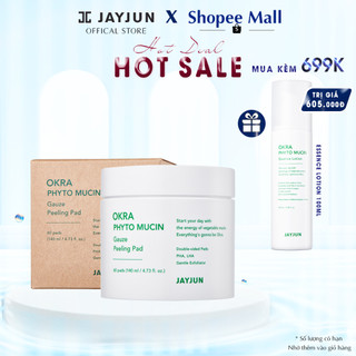 Toner pad bông tẩm toner tẩy tế bào chết, làm dịu da và sạch sâu bụi bẩn okra phytomucin gauze peeling pad