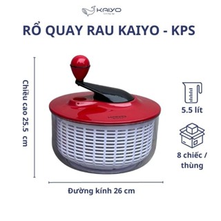Rổ quay rau cao cấp siêu nhẹ Kaiyo đường kính 26cm, dung tích 5.5l