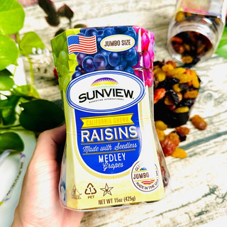 [Date 2025] Nho Khô Mỹ Không Hạt (Nho Thập Cẩm) Sunview Raisins 425g