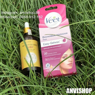 [BỘ TRIỆT RIA MÉP] Miếng dán Veet + tinh chất hoặc mỡ trăn VEET Wax trips ANVISHOP